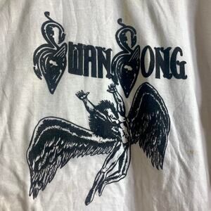 70’s SWAN SONG RECORD LABEL single stitch double sided graphic tee shirt XL